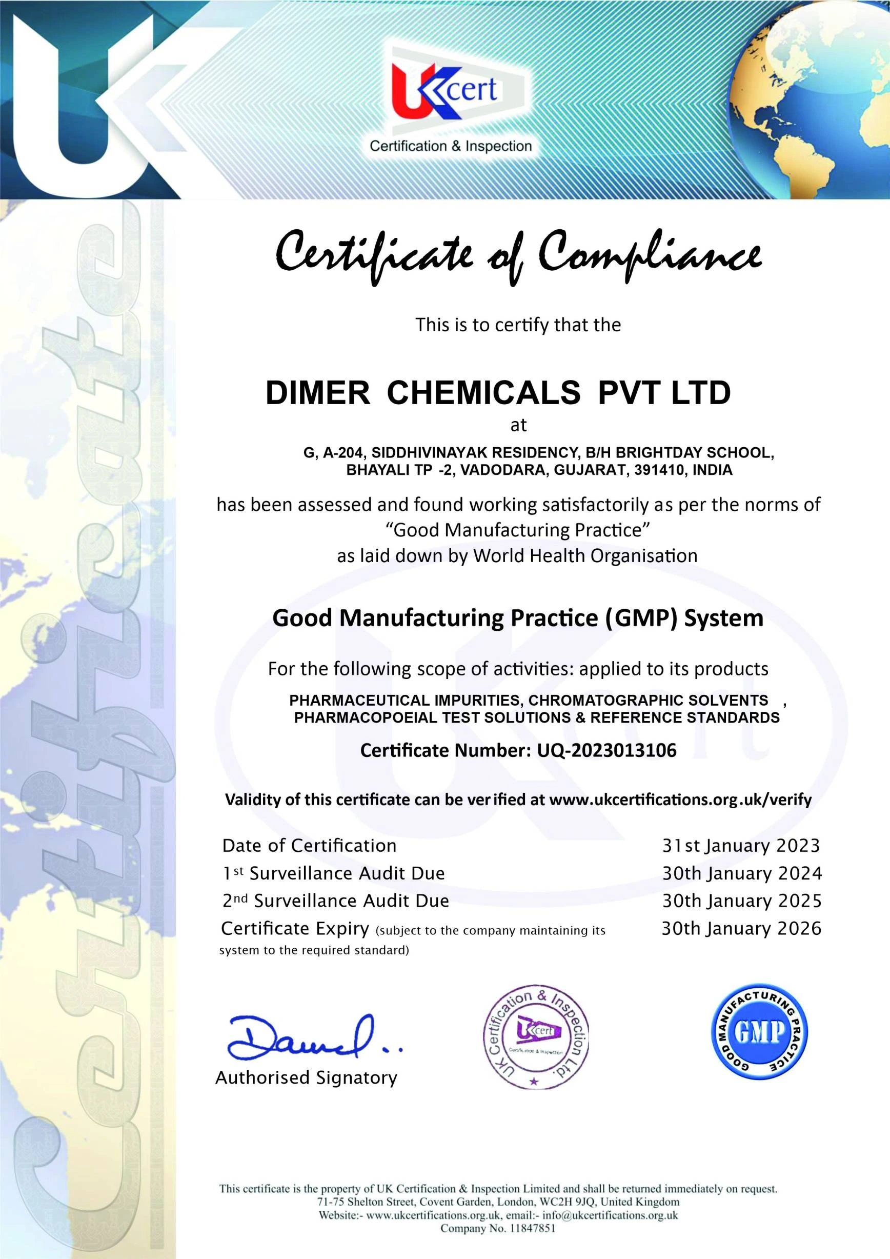 Certificate 1